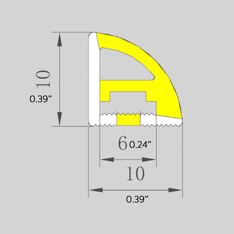 1010 Small Silicone Flex Angle LED Corner Profile For 5mm Strip Light 1010 Small Silicone Flex Angle LED Corner Profile For 5mm Strip Light
